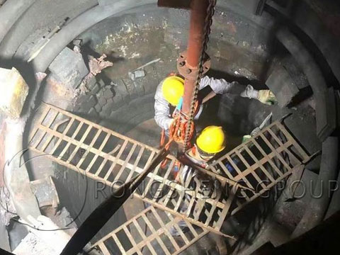 Repairing Construction of Incinerator Furnace Wall